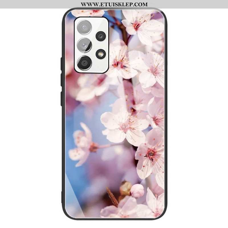 Etui do Samsung Galaxy A13 Kwiaty Ze Szkła Hartowanego